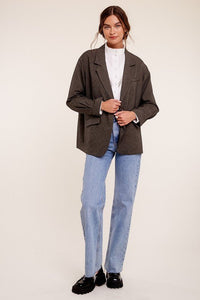 Oversized Solid Blazer - Happily Ever Atchison Shop Co.