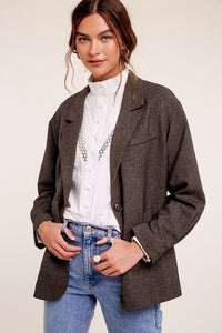 Oversized Solid Blazer - Happily Ever Atchison Shop Co.