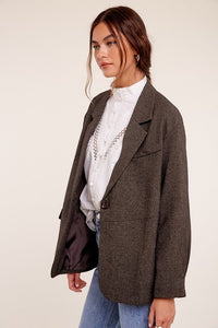 Oversized Solid Blazer - Happily Ever Atchison Shop Co.