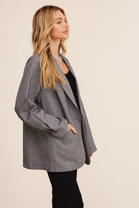 Oversized Solid Blazer - Happily Ever Atchison Shop Co.