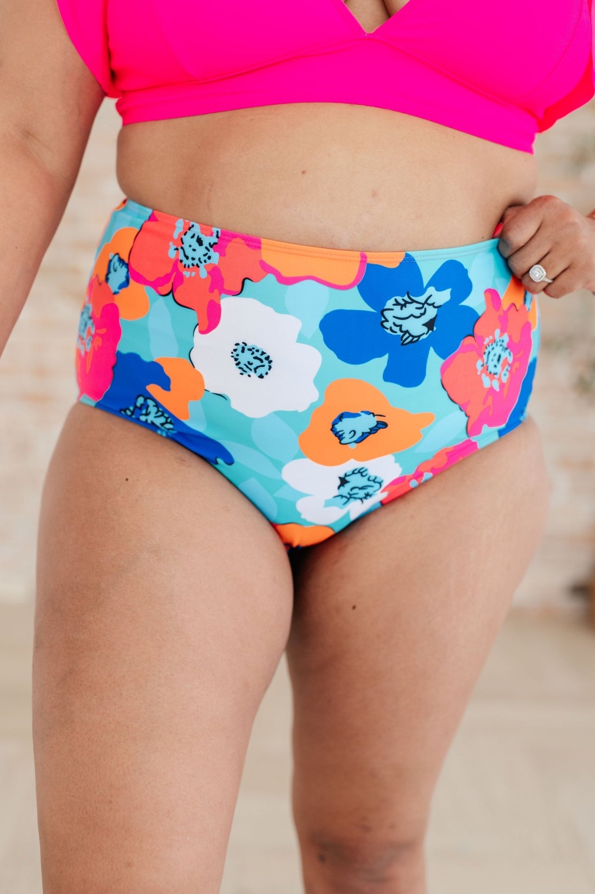 Panama Floral Print High Waisted Swim Bottoms - Happily Ever Atchison Shop Co.