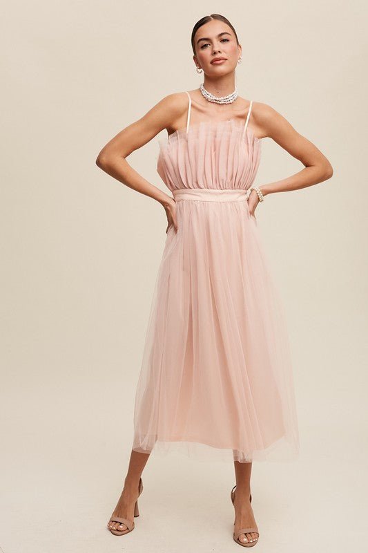 Paper Bag Frill Tulle Maxi Dress - Happily Ever Atchison Shop Co.