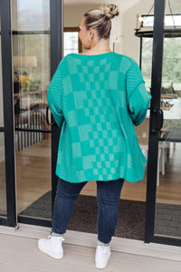 Pinky Swear Checkered Open Front Cardigan - Happily Ever Atchison Shop Co.