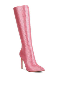 PIPETTE Diamante Set High Heeled Calf Boot - Happily Ever Atchison Shop Co.