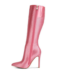 PIPETTE Diamante Set High Heeled Calf Boot - Happily Ever Atchison Shop Co.