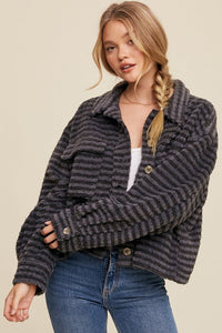 Plaid Fleece Shacket - Happily Ever Atchison Shop Co.