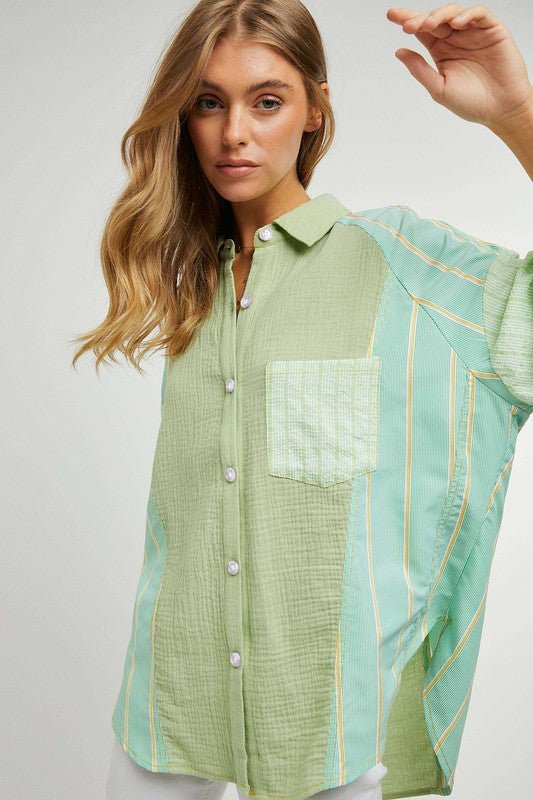 Plaid Stripe Shirt Top - Happily Ever Atchison Shop Co.