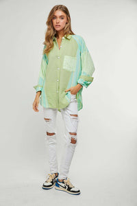 Plaid Stripe Shirt Top - Happily Ever Atchison Shop Co.