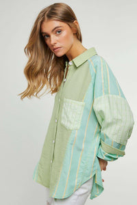 Plaid Stripe Shirt Top - Happily Ever Atchison Shop Co.