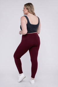 Plus Premium Cotton Full Length Leggings - Happily Ever Atchison Shop Co.