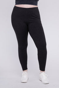 Plus Premium Cotton Full Length Leggings - Happily Ever Atchison Shop Co.