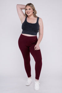 Plus Premium Cotton Full Length Leggings - Happily Ever Atchison Shop Co.