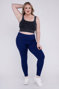 Plus Premium Cotton Full Length Leggings - Happily Ever Atchison Shop Co.