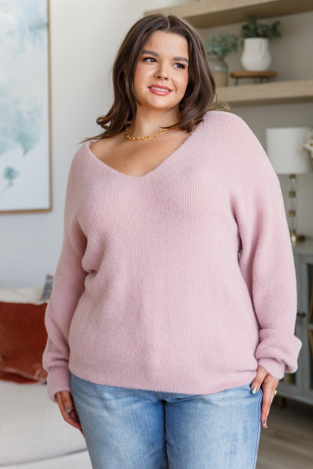 Plush Feelings V - Neck Sweater - Happily Ever Atchison Shop Co.