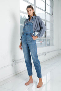 Pocket Detail Denim Overall Jumpsuit - Happily Ever Atchison Shop Co.