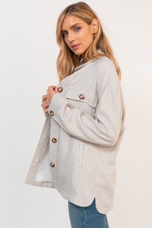 Pocket Detail Oversized Jacket - Happily Ever Atchison Shop Co.