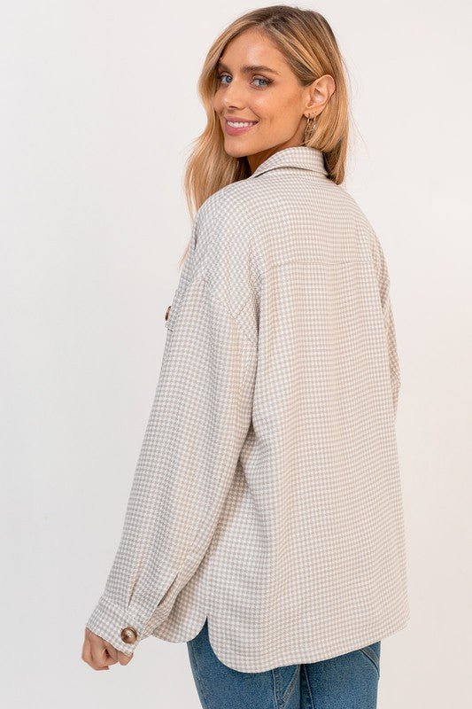 Pocket Detail Oversized Jacket - Happily Ever Atchison Shop Co.