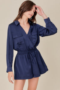 Pocket Front Overlap Safari Romper - Happily Ever Atchison Shop Co.