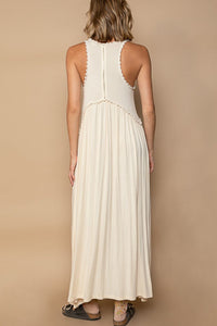 POL Sleeveless Back Zipper Front Slit Maxi Dress - Happily Ever Atchison Shop Co.