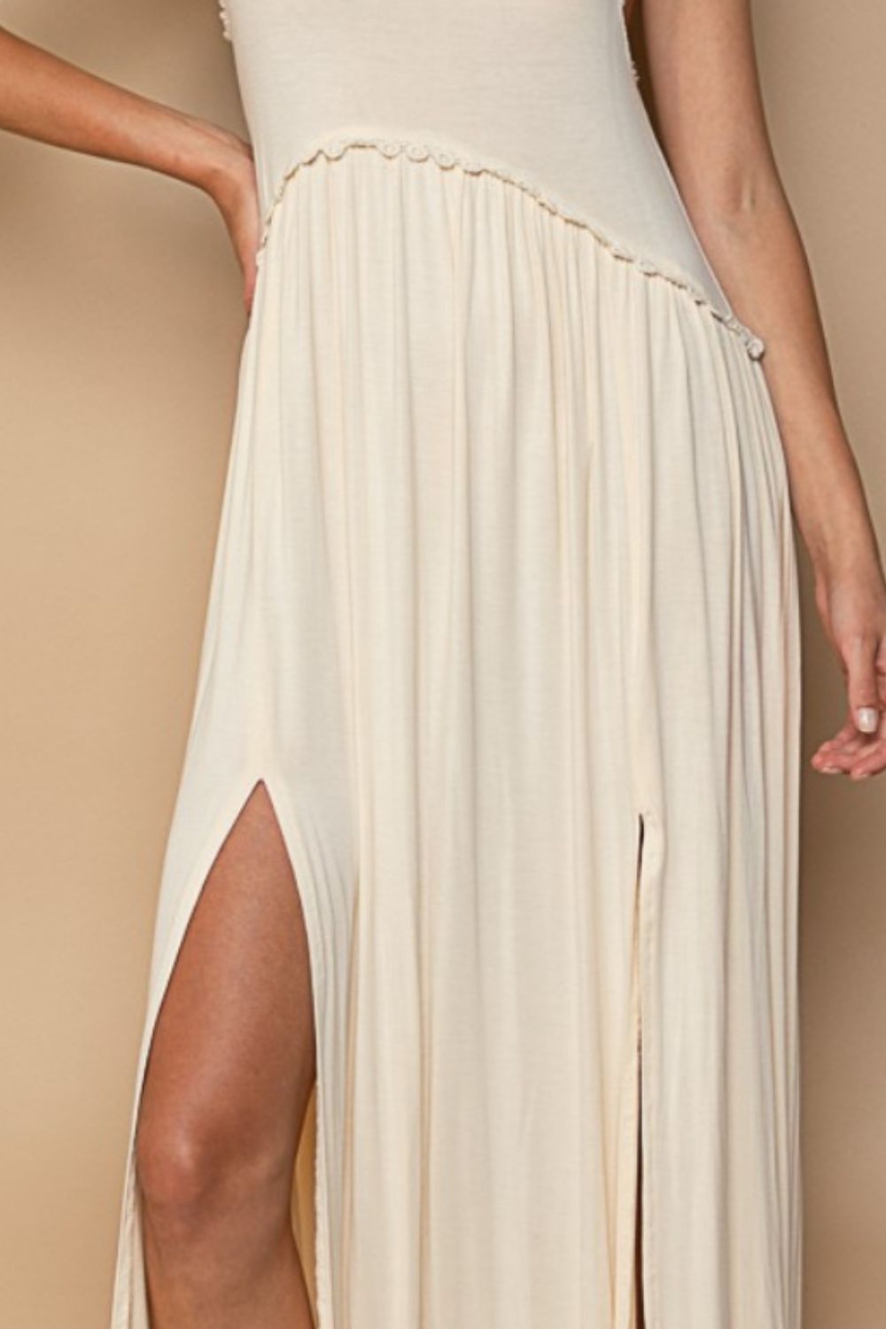 POL Sleeveless Back Zipper Front Slit Maxi Dress - Happily Ever Atchison Shop Co.