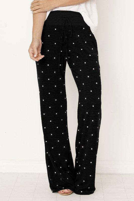 Polka Dot Drawstring Pants - Happily Ever Atchison Shop Co.