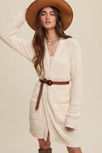 Popcorn Open Knit Cardigan Sweater - Happily Ever Atchison Shop Co.