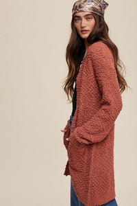 Popcorn Open Knit Cardigan Sweater - Happily Ever Atchison Shop Co.