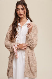 Popcorn Open Knit Cardigan Sweater - Happily Ever Atchison Shop Co.