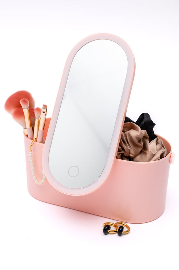 Portable Beauty Storage With LED Mirror - Happily Ever Atchison Shop Co.