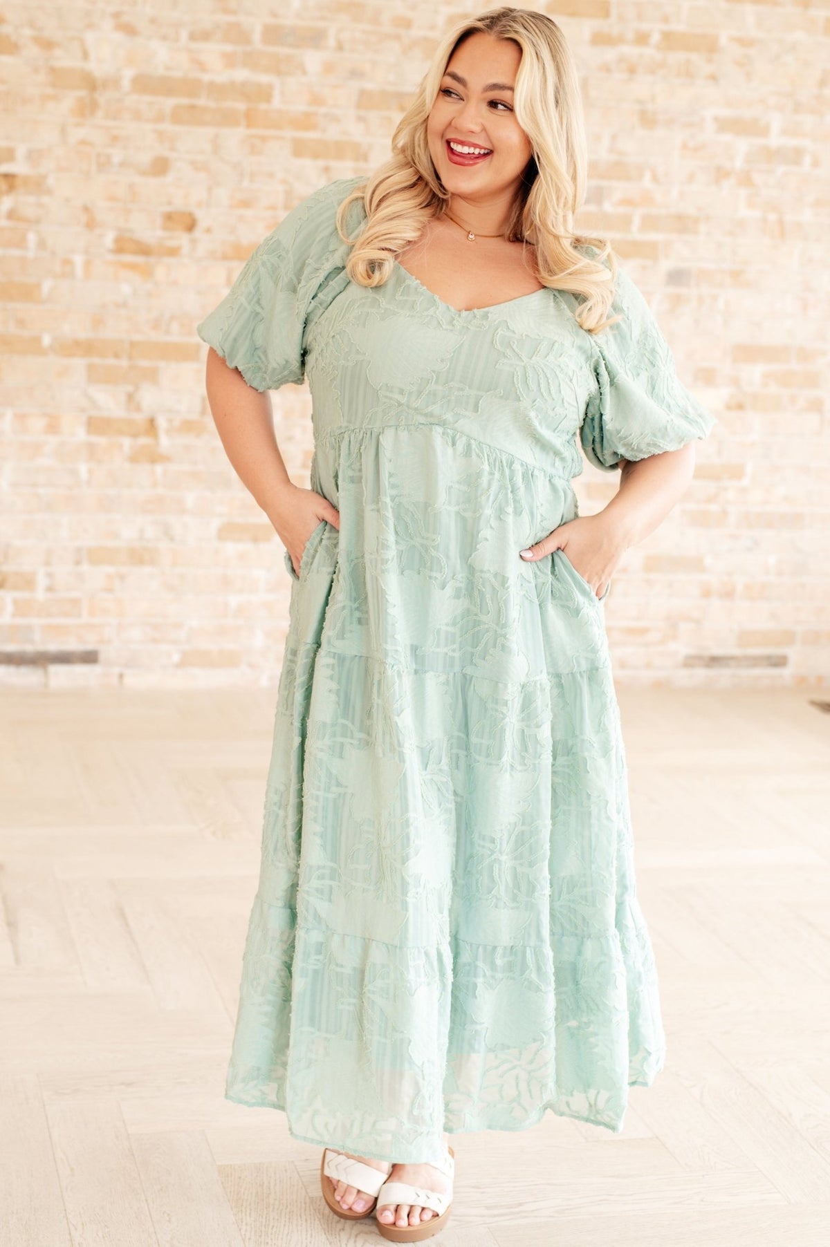 Power of the Babe Tiered Balloon Sleeve Dress - Happily Ever Atchison Shop Co.