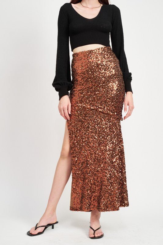 PRINTED HIGH WAIST MAXI SKIRT - Happily Ever Atchison Shop Co.