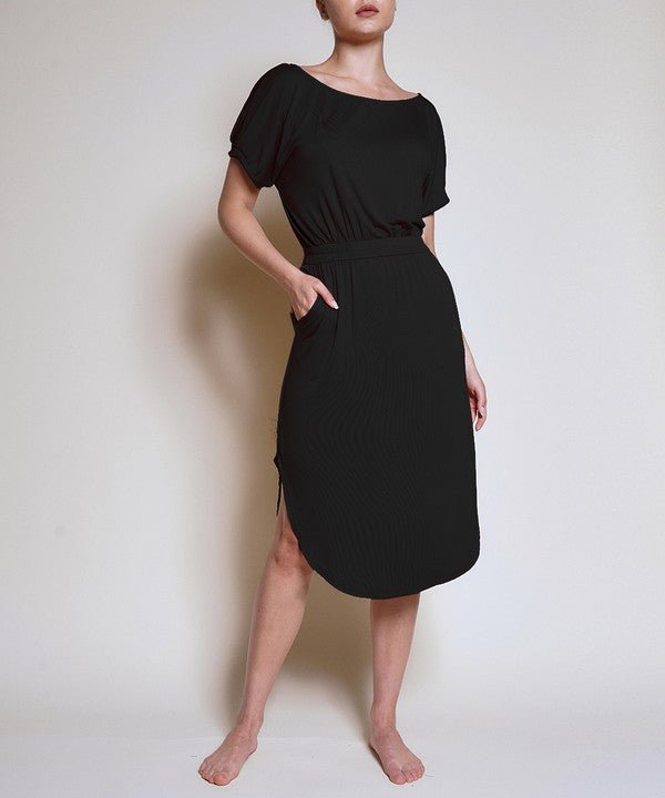 PUFF SLEEVE TULIP SHAPE DRESS - Happily Ever Atchison Shop Co.