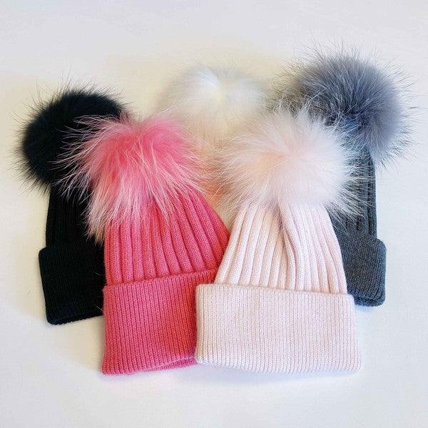 Pure Angora Genuine Fur Luxe Beanie - Happily Ever Atchison Shop Co.