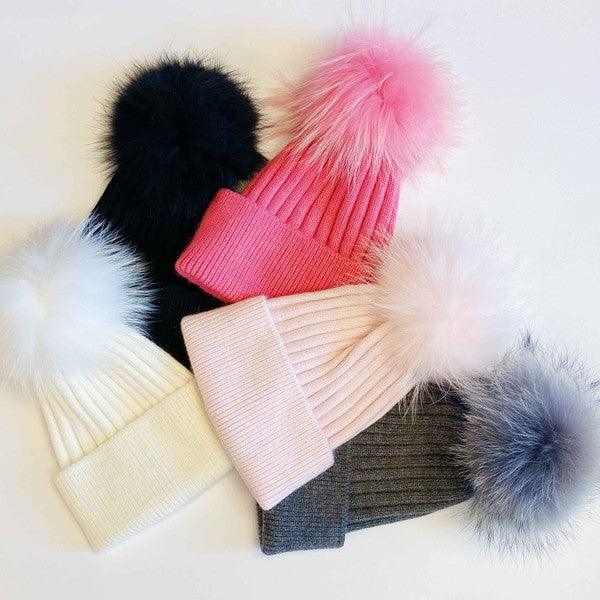 Pure Angora Genuine Fur Luxe Beanie - Happily Ever Atchison Shop Co.