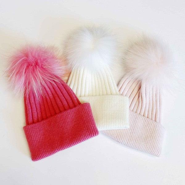 Pure Angora Genuine Fur Luxe Beanie - Happily Ever Atchison Shop Co.