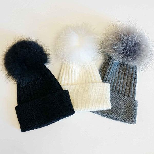 Pure Angora Genuine Fur Luxe Beanie - Happily Ever Atchison Shop Co.