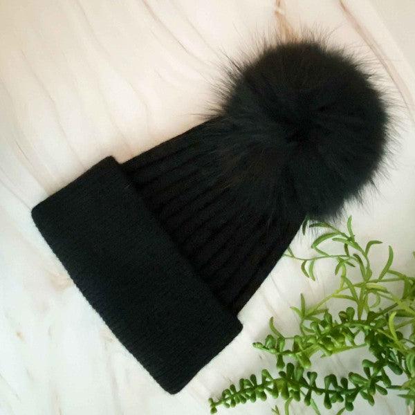 Pure Angora Genuine Fur Luxe Beanie - Happily Ever Atchison Shop Co.