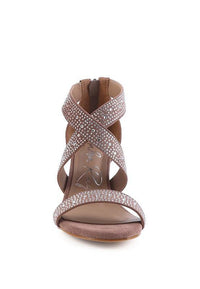 QUEEN BEE Rhinestone High Heeled Sandal - Happily Ever Atchison Shop Co.
