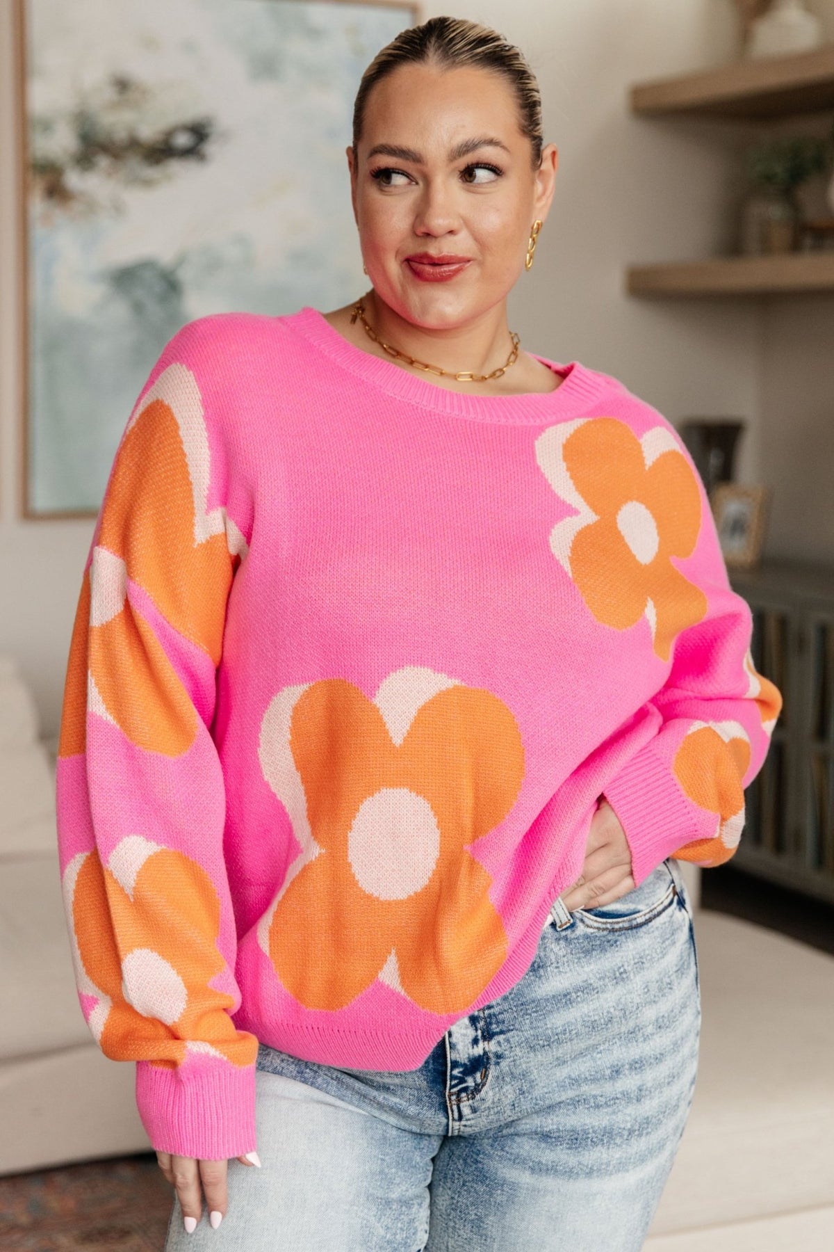 Quietly Bold Mod Floral Sweater - Happily Ever Atchison Shop Co.