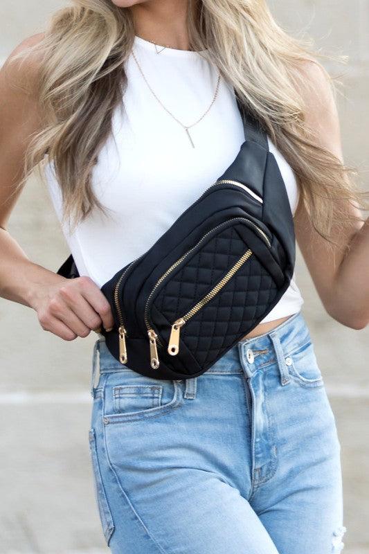 Quilted Belt Sling Bum Bag - Happily Ever Atchison Shop Co.