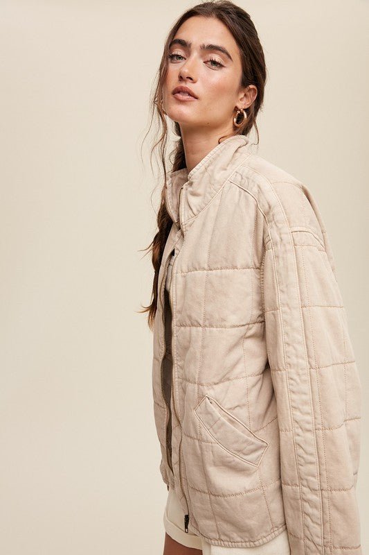 Quilted Denim Jacket - Happily Ever Atchison Shop Co.