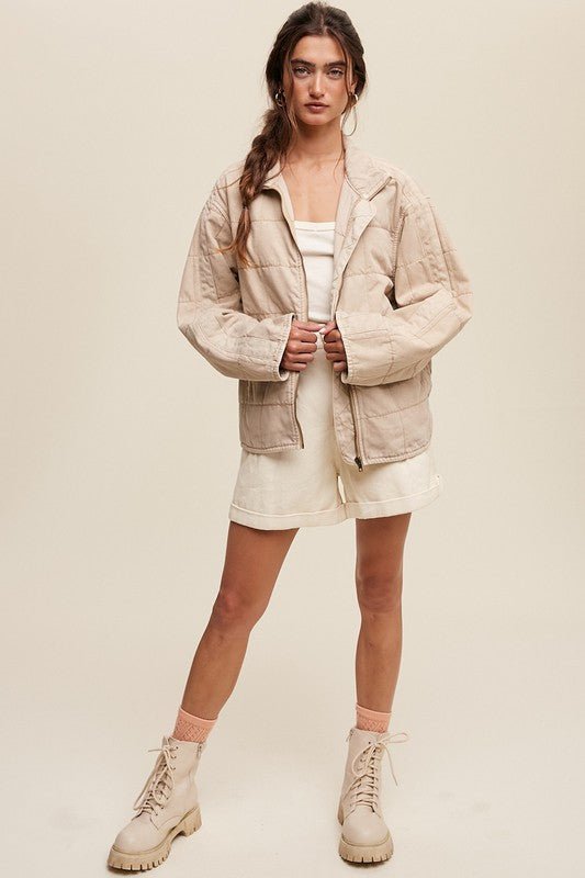 Quilted Denim Jacket - Happily Ever Atchison Shop Co.