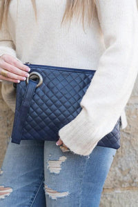 Quilted Wristlet Clutch - Happily Ever Atchison Shop Co.