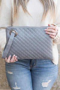 Quilted Wristlet Clutch - Happily Ever Atchison Shop Co.