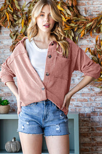 Reborn J Button Up Long Sleeve Shacket - Happily Ever Atchison Shop Co.