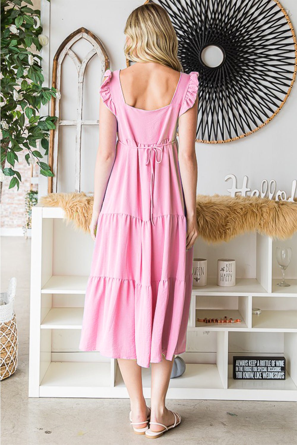 Reborn J Ruffled Sleeveless Tiered Midi Dress - Happily Ever Atchison Shop Co.