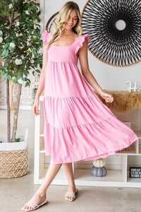 Reborn J Ruffled Sleeveless Tiered Midi Dress - Happily Ever Atchison Shop Co.