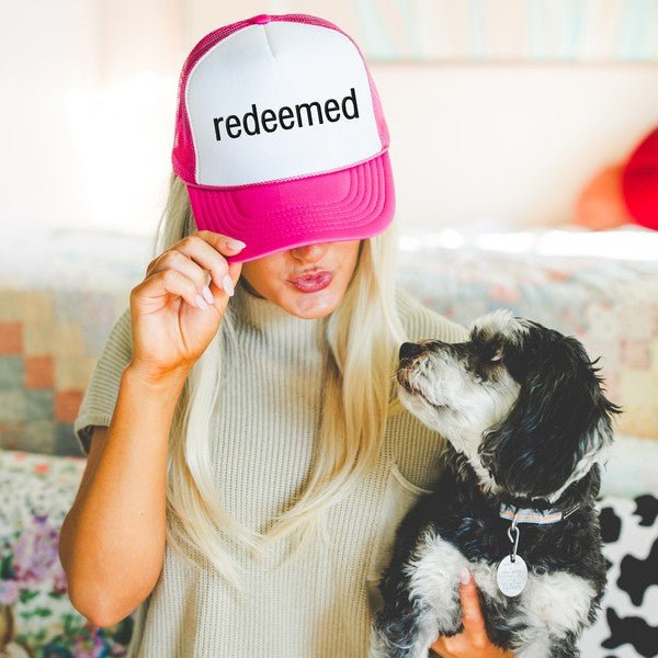 Redeemed Embroidered Hat - Happily Ever Atchison Shop Co.