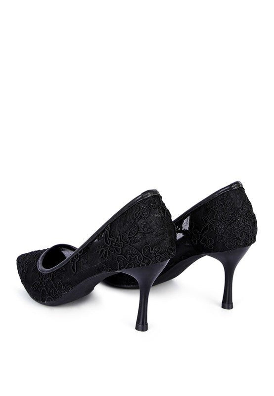 REUNION LACE STILETTO PARTY PUMPS - Happily Ever Atchison Shop Co.