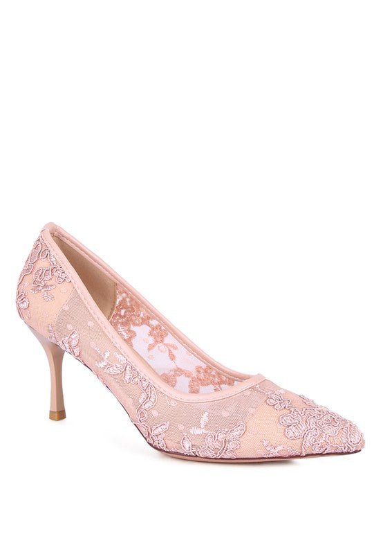 REUNION LACE STILETTO PARTY PUMPS - Happily Ever Atchison Shop Co.